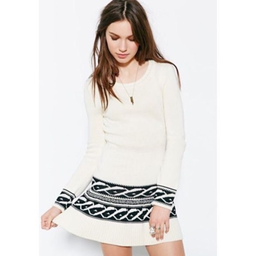 Knitz By Love & Lemons Intarsia Sweater Dress